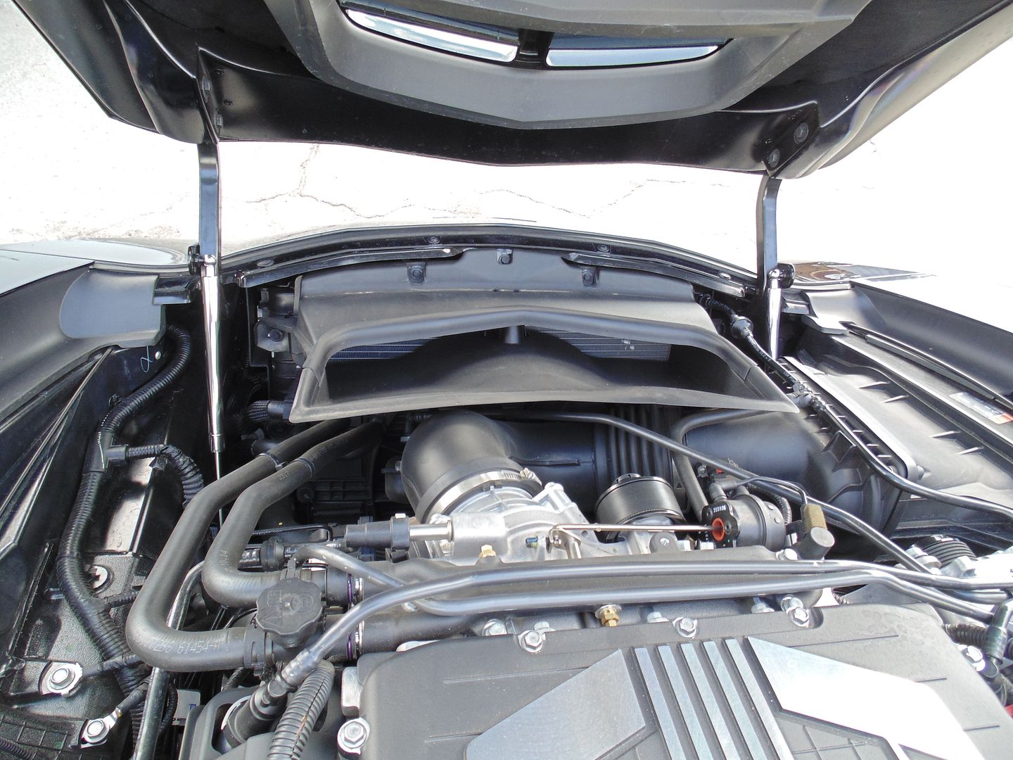 C7 Chrome Corvette Deluxe Polished Stainless Hood Struts Prop Shock